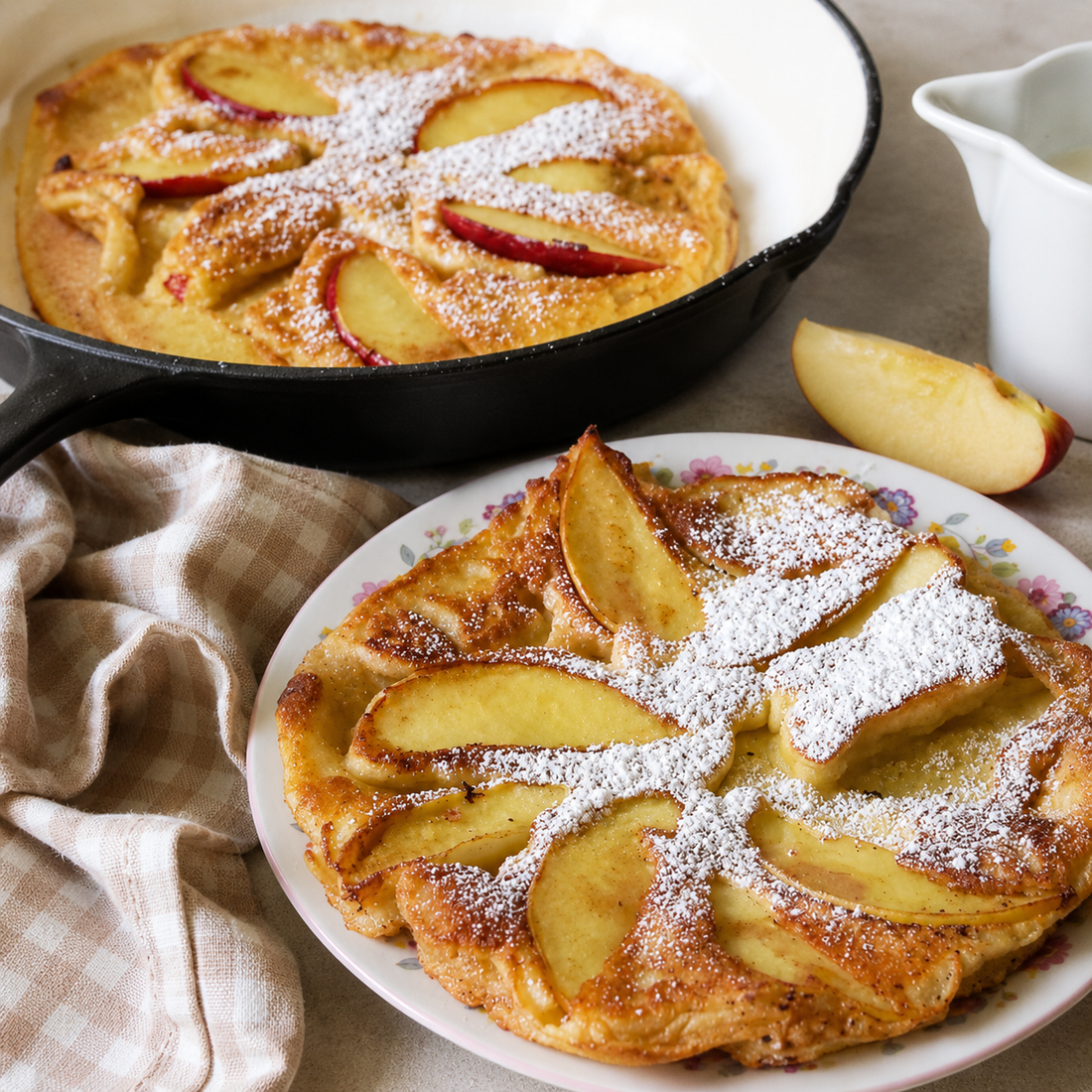 Apfelpfannkuchen mit Dinkelmehl – Einfach, fluffig & unglaublich lecker