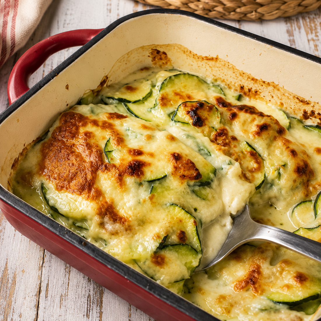 Gemüselasagne mit Zucchini & Kartoffeln – Cremig und laktosefrei