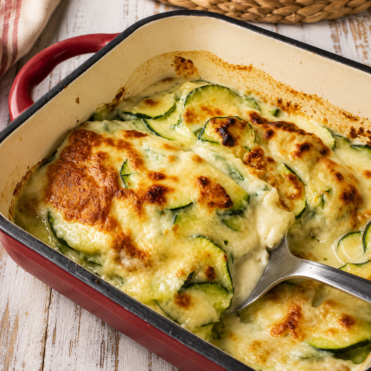 Gemüselasagne mit Zucchini & Kartoffeln – Cremig und laktosefrei
