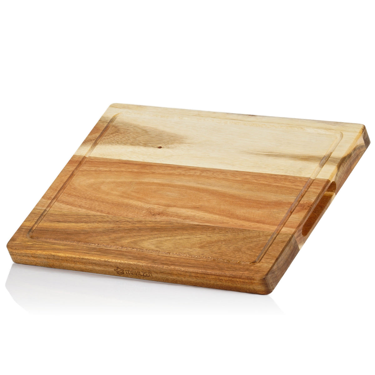Planche à découper, acacia, 40 x 30 x 3 cm, avec rigole à jus