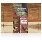 Planche à découper, acacia, 40 x 30 x 3 cm, avec rigole à jus