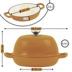 Brottopf Set, 6,4 Liter, Gusseisen, emailliert, inkl. Brotschlinge und Untersetzer