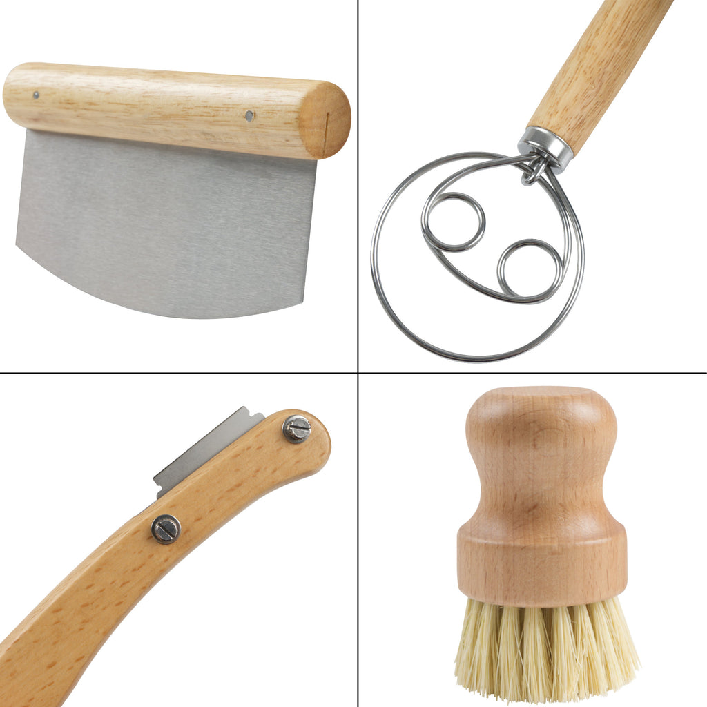 Brottopf Set, Gusseisen, pre-seasoned, inkl. Brotschlinge, Gärkörbchen und Zubehör