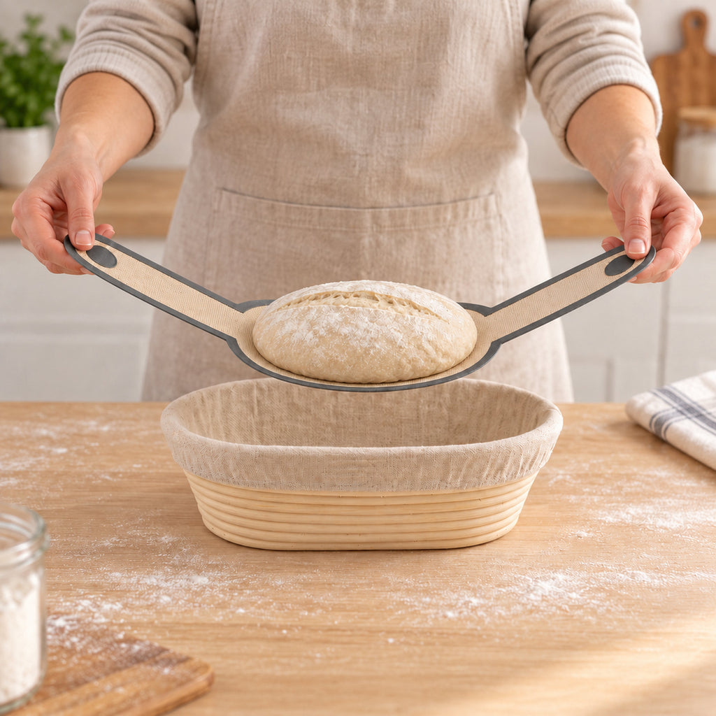 Brottopf Set, Gusseisen, pre-seasoned, inkl. Brotschlinge, Gärkörbchen und Zubehör