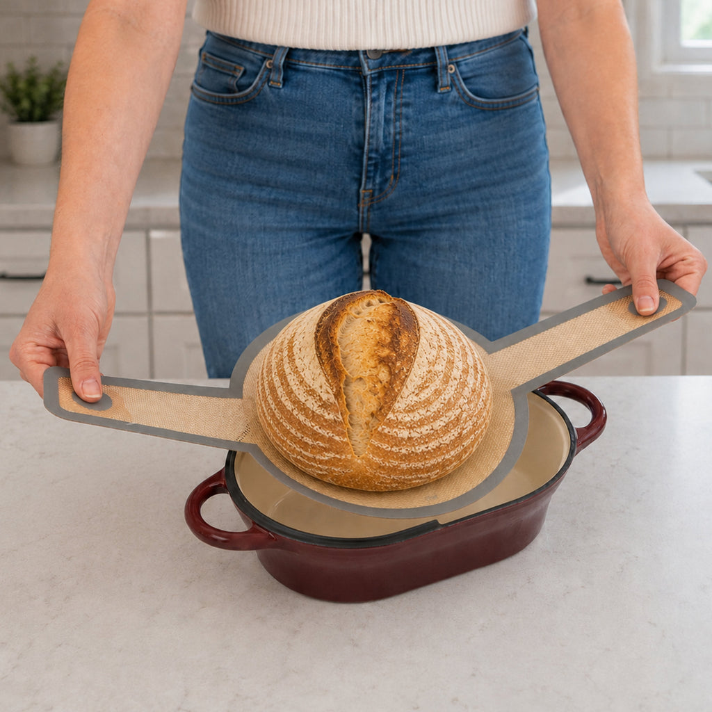 Bread Pot Set, 2.5 Liters, Cast Iron, Enameled, Incl. Bread Sling