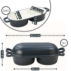 Cocotte à pain, 5 litres, fonte émaillée, avec élingue à pain et deux compartiments de cuisson