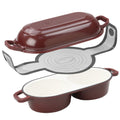 Cocotte à pain, 5 litres, fonte émaillée, avec élingue à pain et deux compartiments de cuisson
