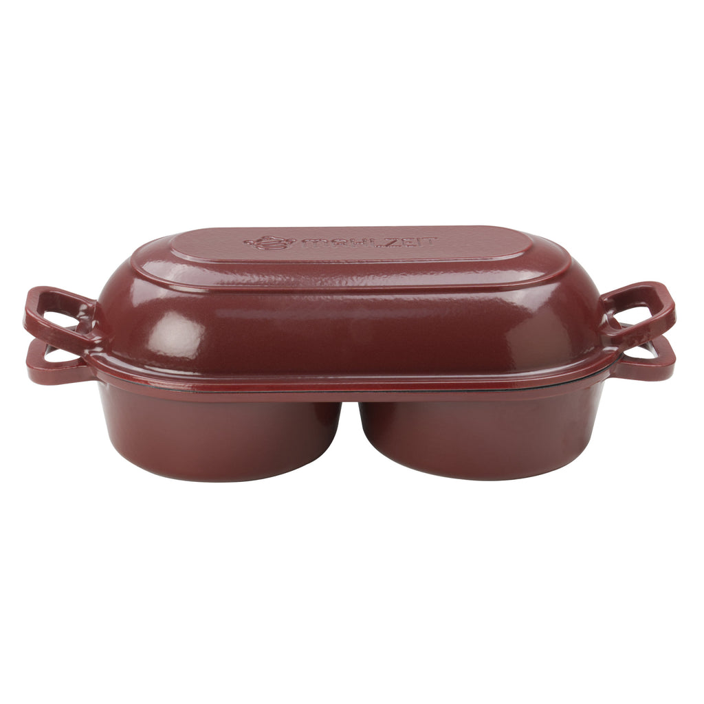Cocotte à pain, 5 litres, fonte émaillée, avec élingue à pain et deux compartiments de cuisson
