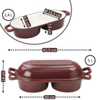 Cocotte à pain, 5 litres, fonte émaillée, avec élingue à pain et deux compartiments de cuisson