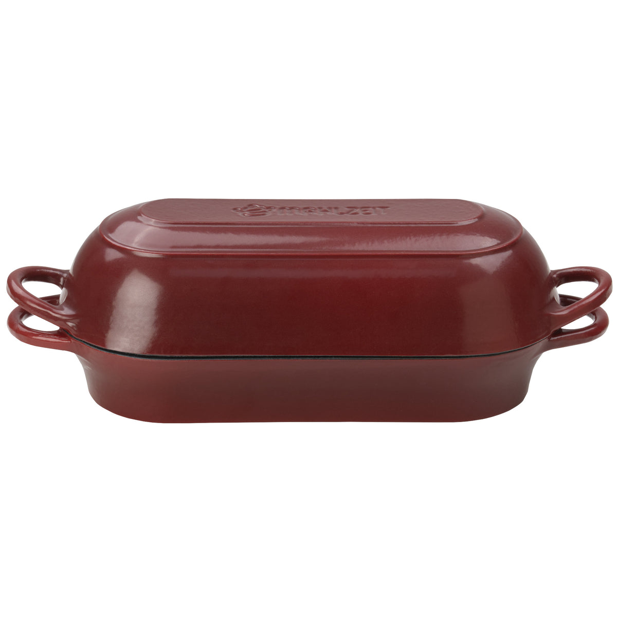 Bread Bin Set, 4.5 Liters, Cast Iron, Enameled, Incl. Bread Slicer