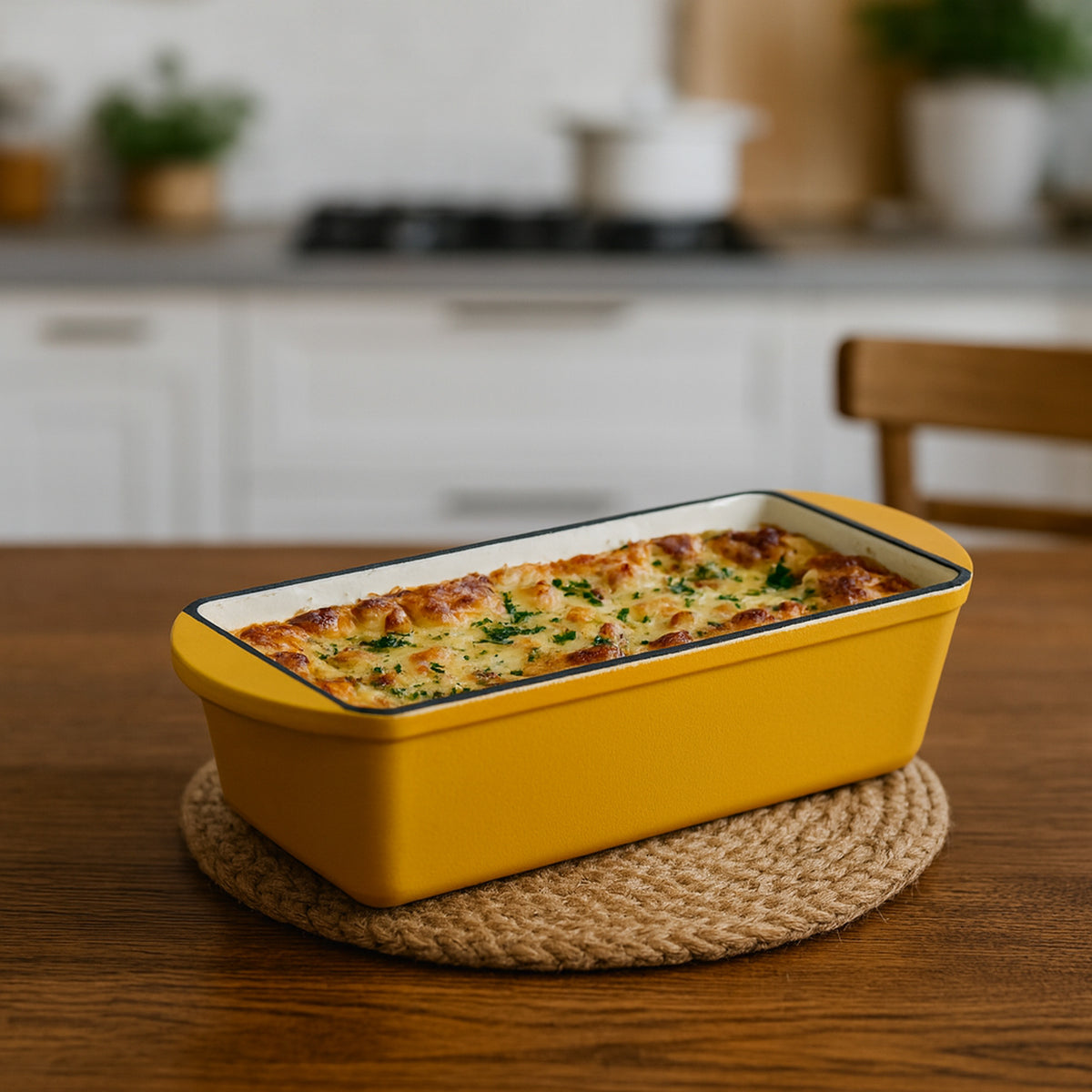 Plat à gratin, rectangulaire, fonte, compatible induction