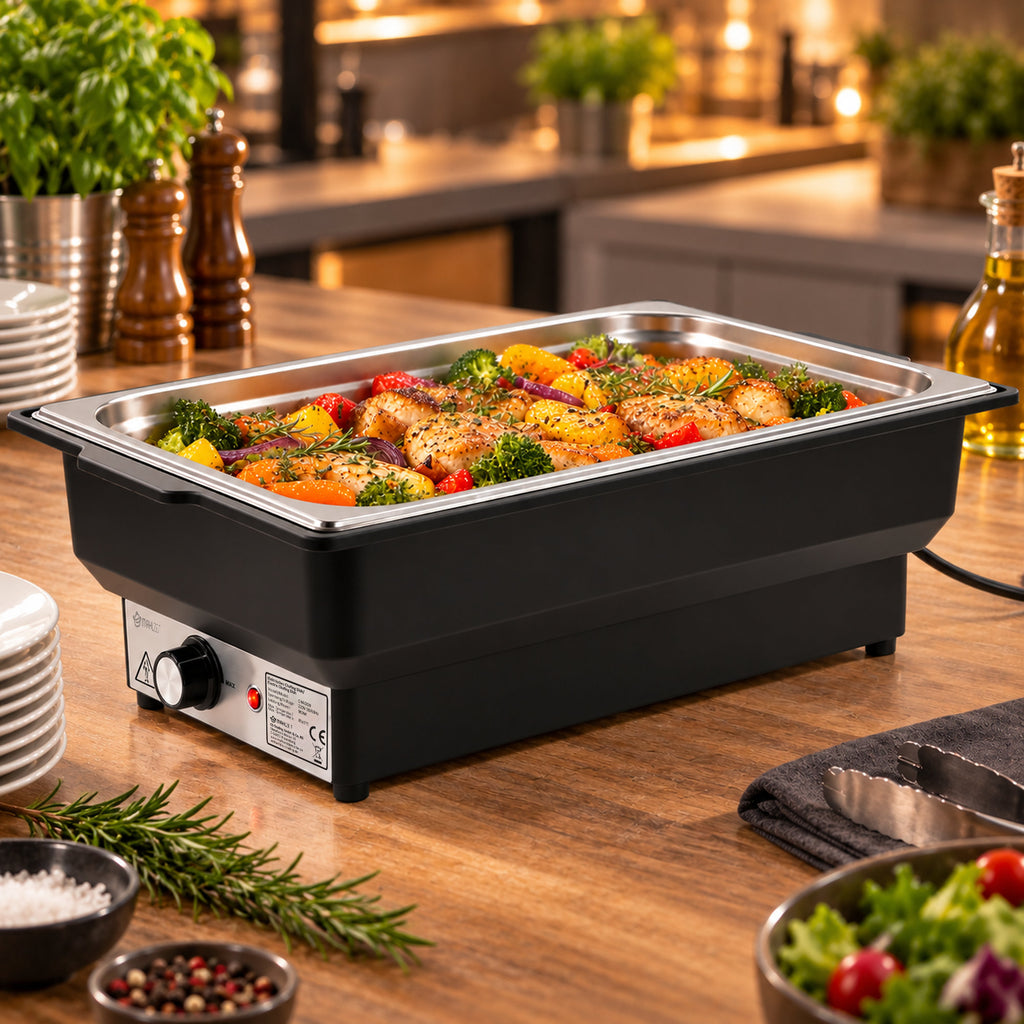 Chafing Dish, stainless steel, 8 litre, with lid