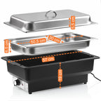 Chafing Dish, stainless steel, 8 litre, with lid