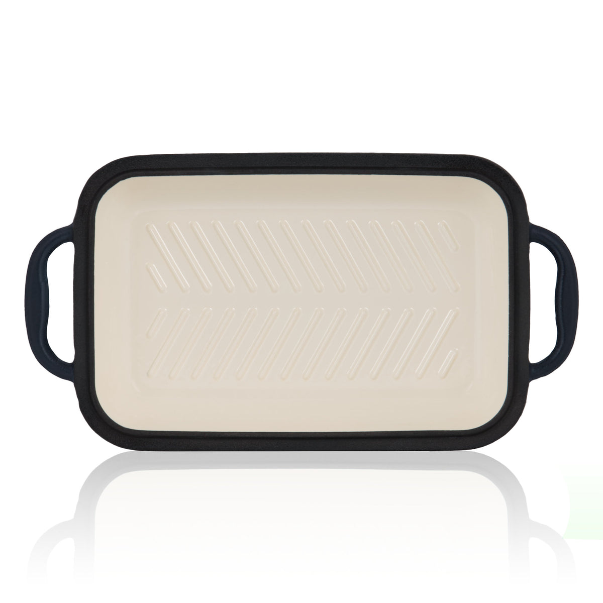 Roaster set, 3-piece, cast iron, enamelled