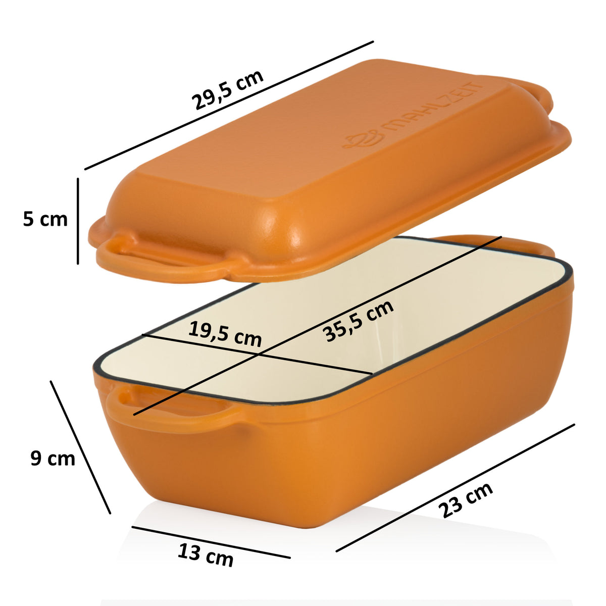 Set de cuisine, 3 pièces, fonte émaillée