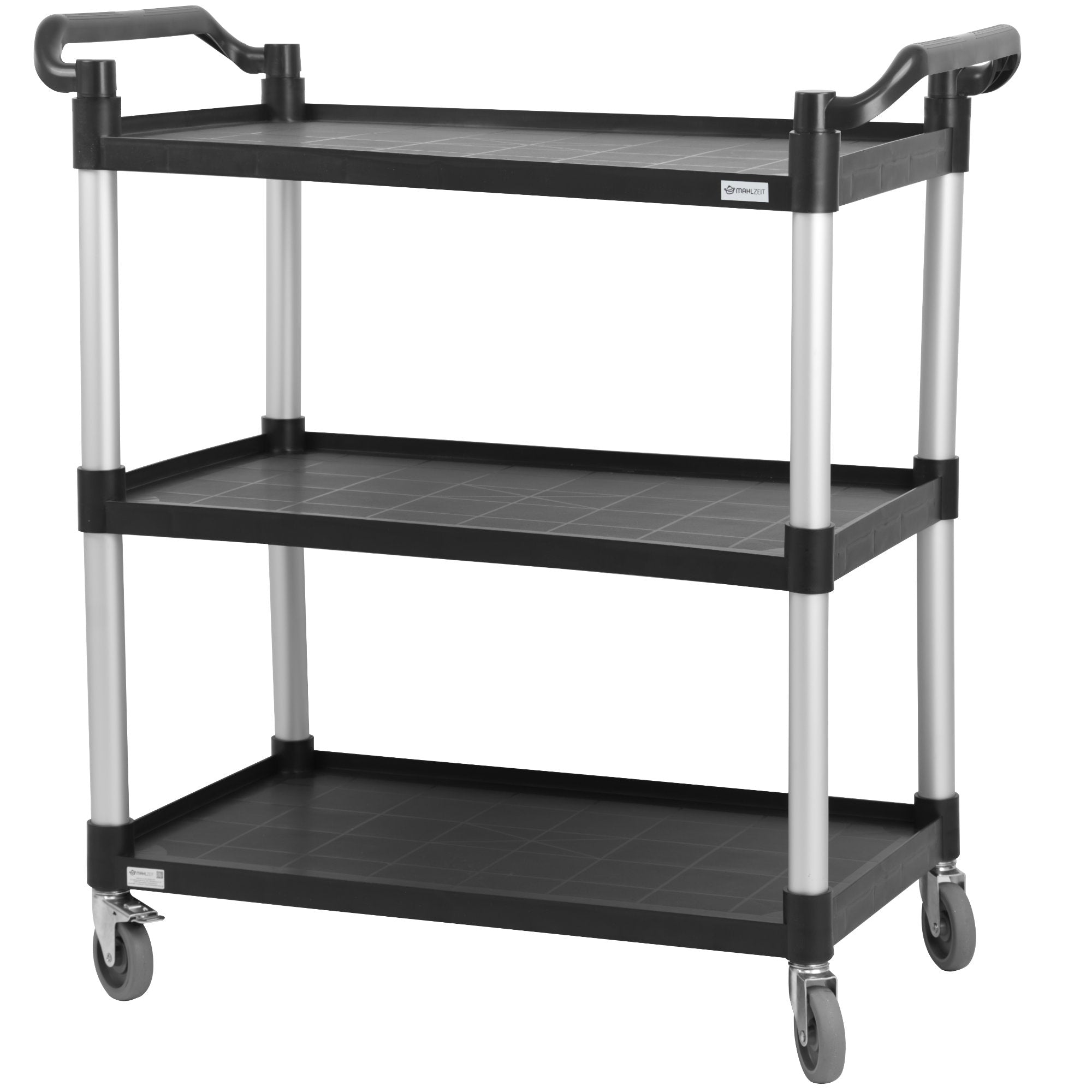 Serving cart, up to 150 kg, with wheels, 3 tiers