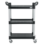 Chariot de service, jusqu'à 150 kg, à roulettes, 3 niveaux