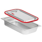 Lid for GN containers, stainless steel, with silicone edge