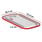 Lid for GN containers, stainless steel, with silicone edge