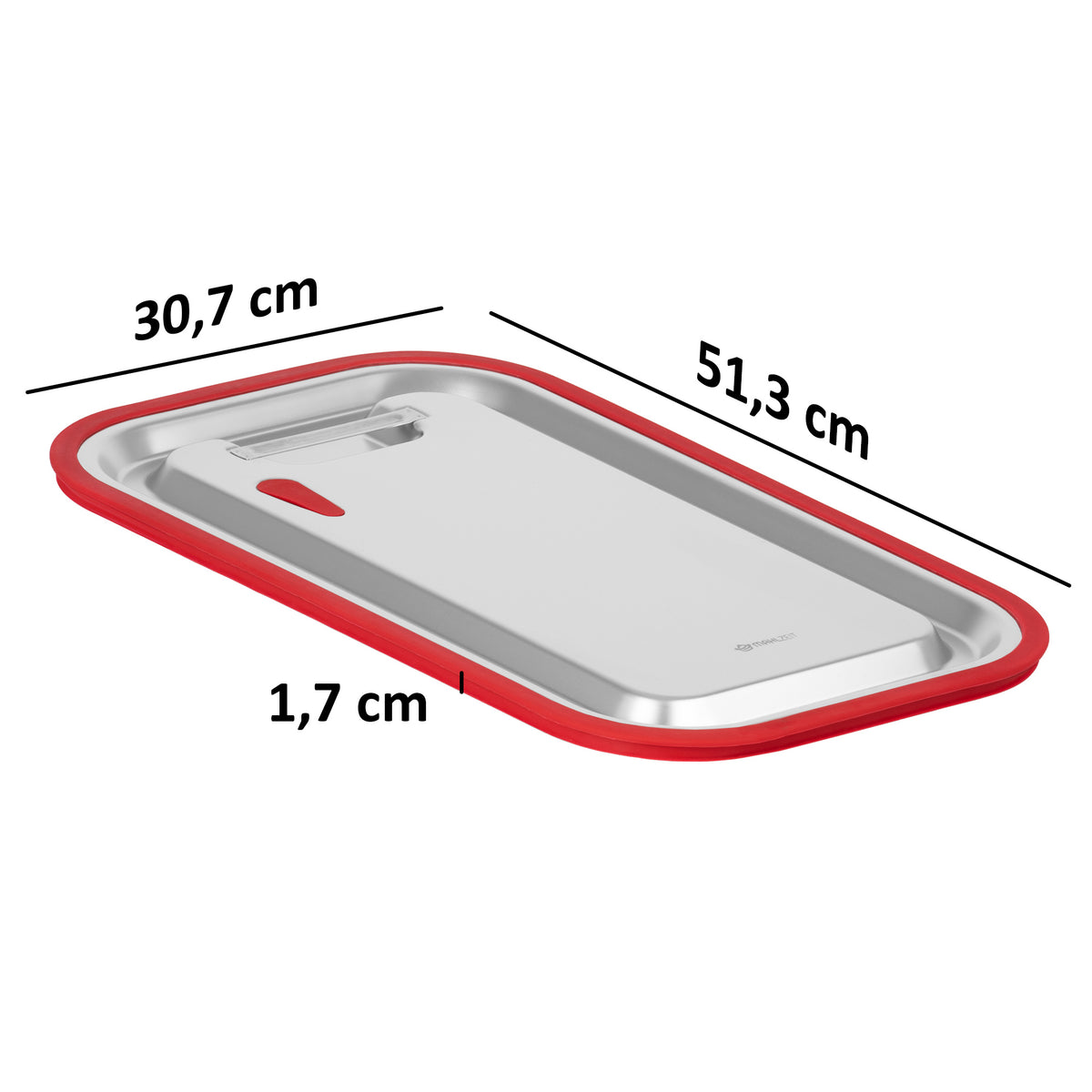 Lid for GN containers, stainless steel, with silicone edge