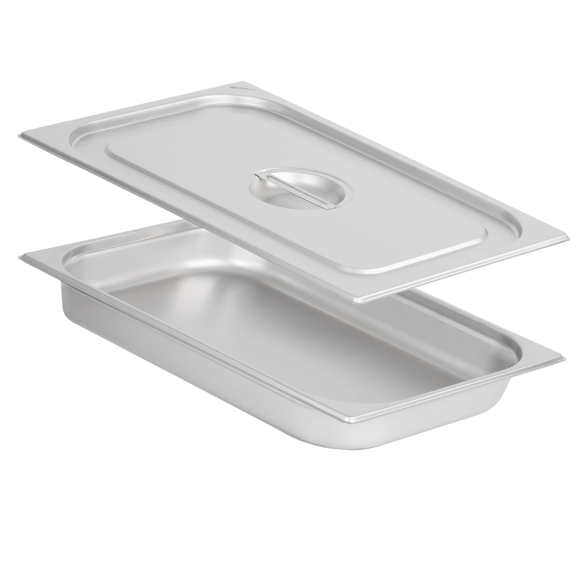 Bac GN pour chafing dish, acier inoxydable, couvercle inclus