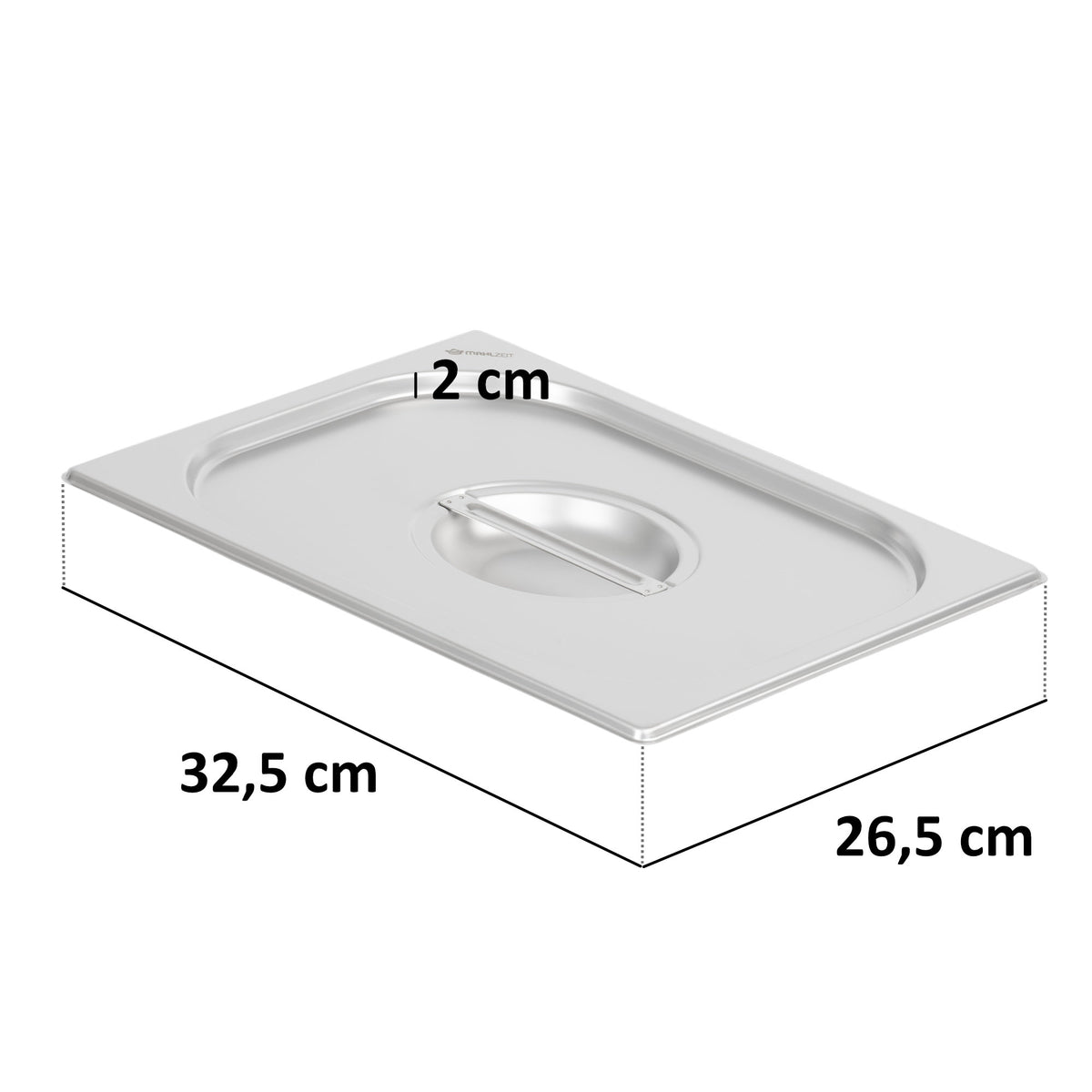 Lid for GN container, stainless steel