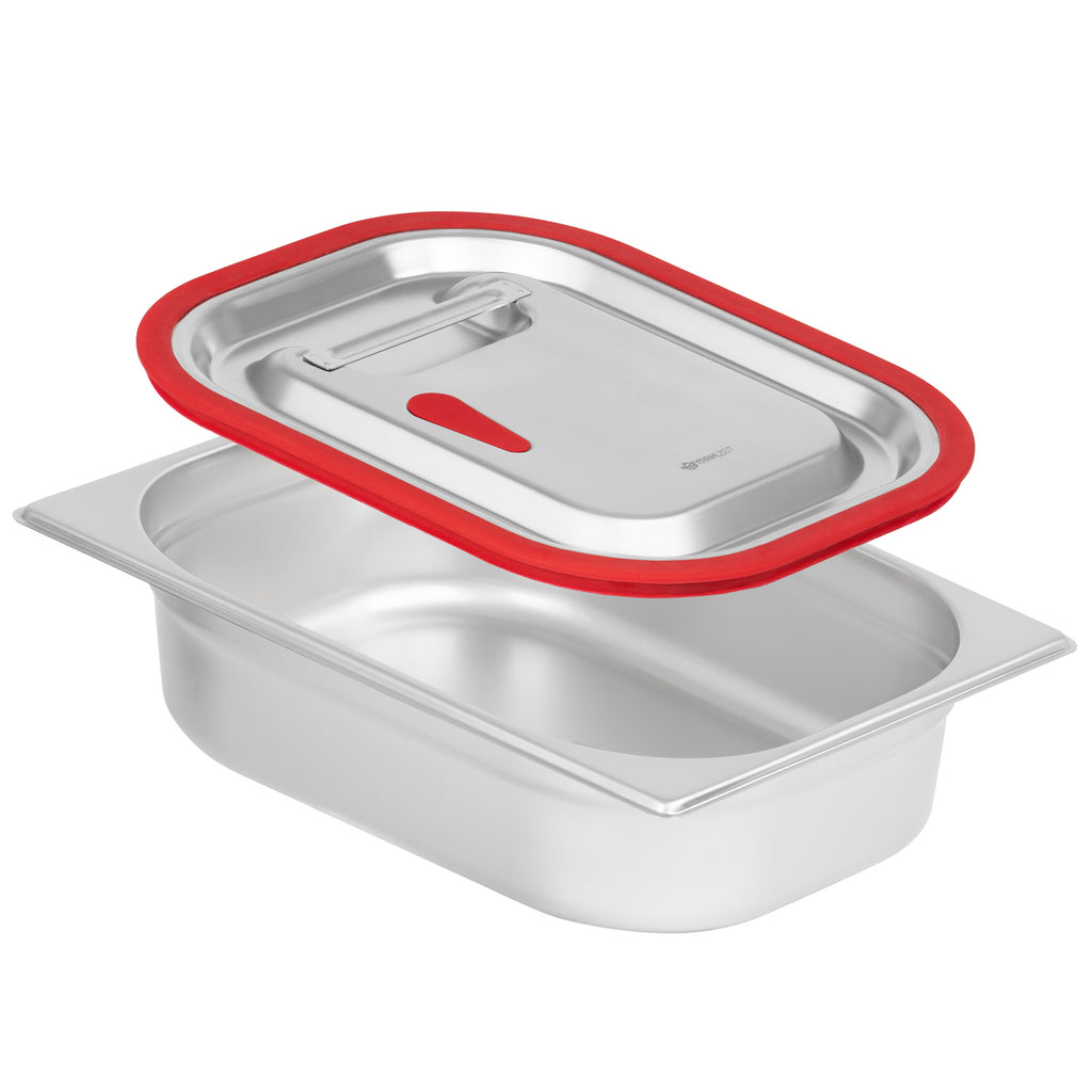 Lid for GN containers, stainless steel, with silicone edge