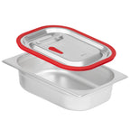Lid for GN containers, stainless steel, with silicone edge