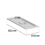Bac GN pour chafing dish, acier inoxydable, couvercle inclus