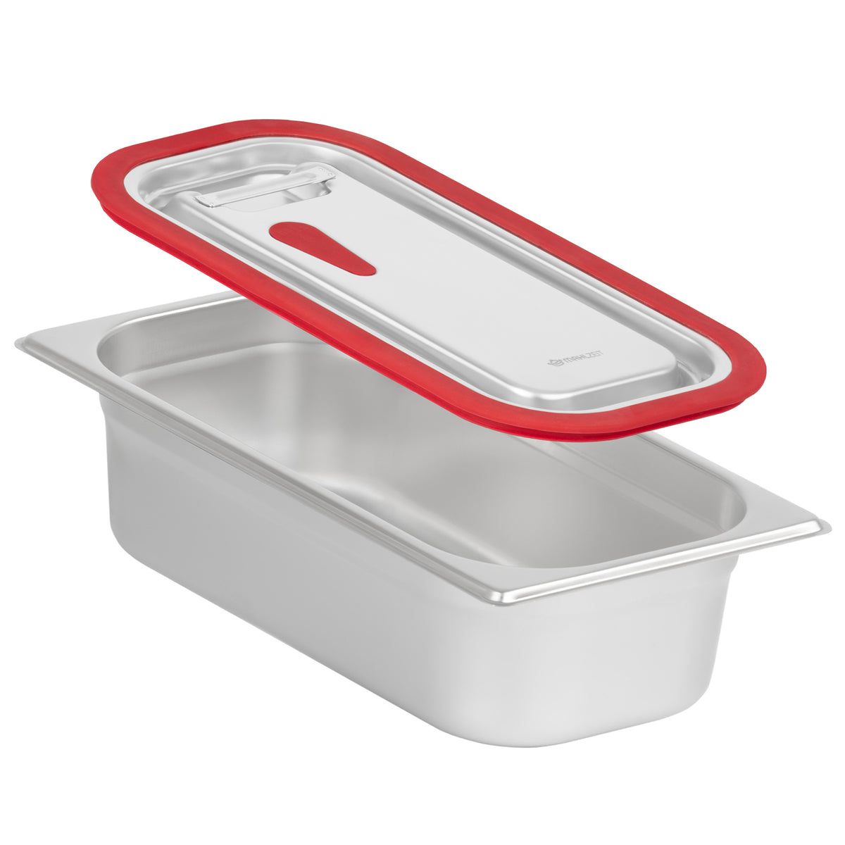Lid for GN containers, stainless steel, with silicone edge