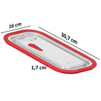 Lid for GN containers, stainless steel, with silicone edge