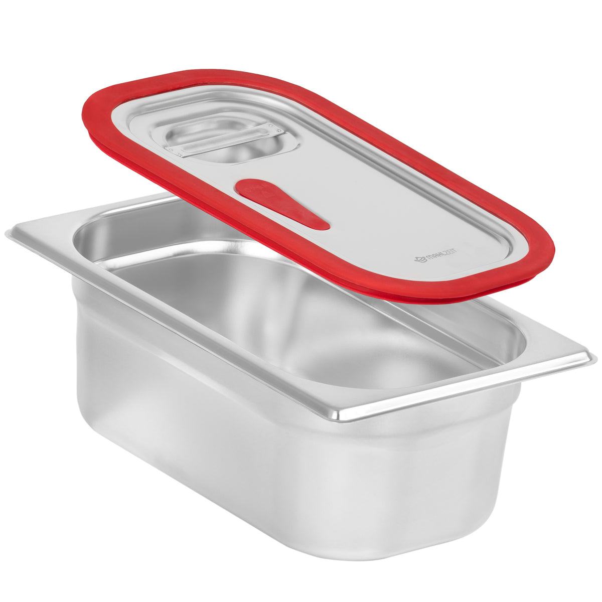 Lid for GN containers, stainless steel, with silicone edge