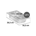 Bac GN pour chafing dish, acier inoxydable, couvercle inclus