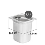 Bac GN pour chafing dish, acier inoxydable, couvercle inclus