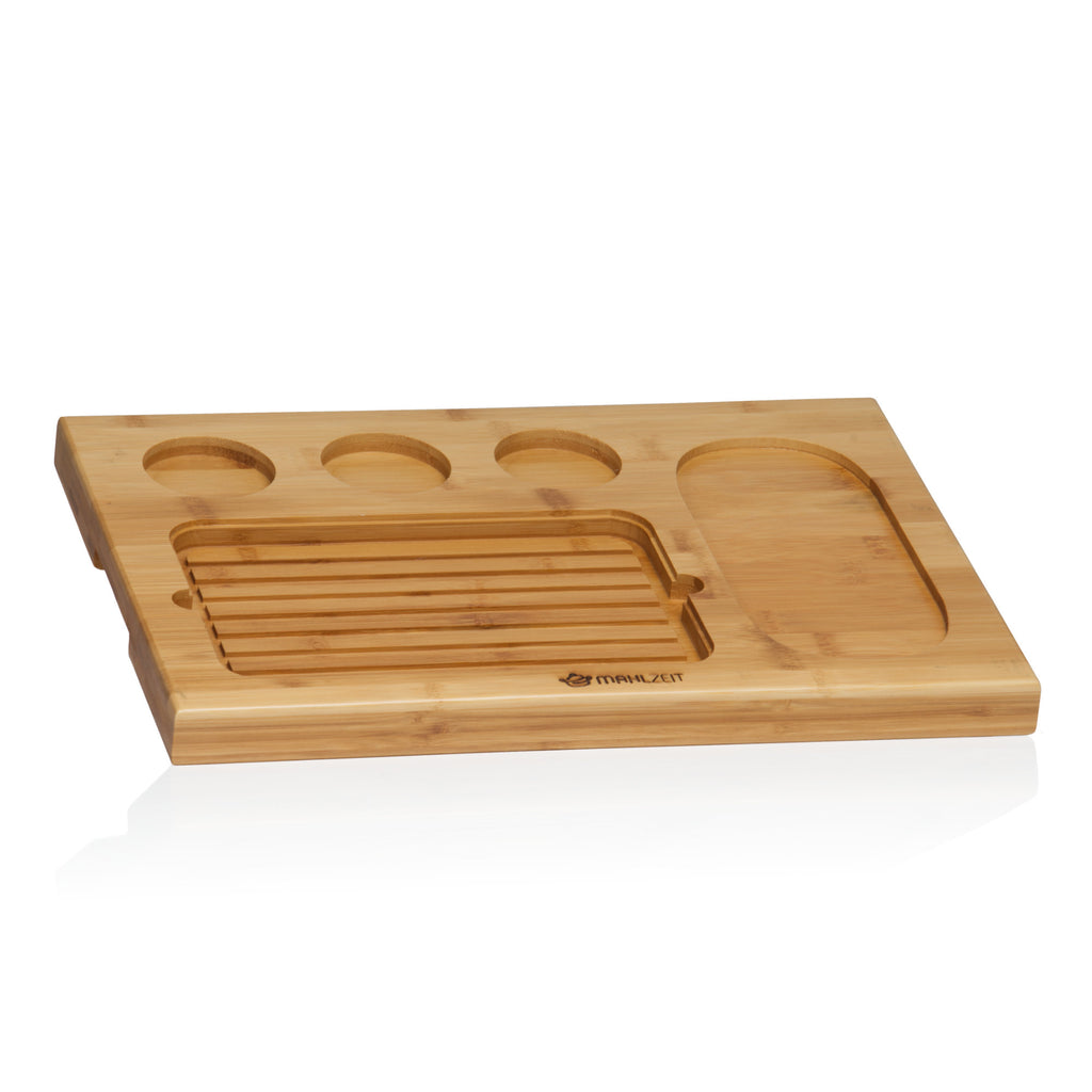 Lava stone set, 7-piece, incl. hot stone, plates and dip bowls