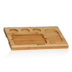 Lava stone set, 7-piece, incl. hot stone, plates and dip bowls