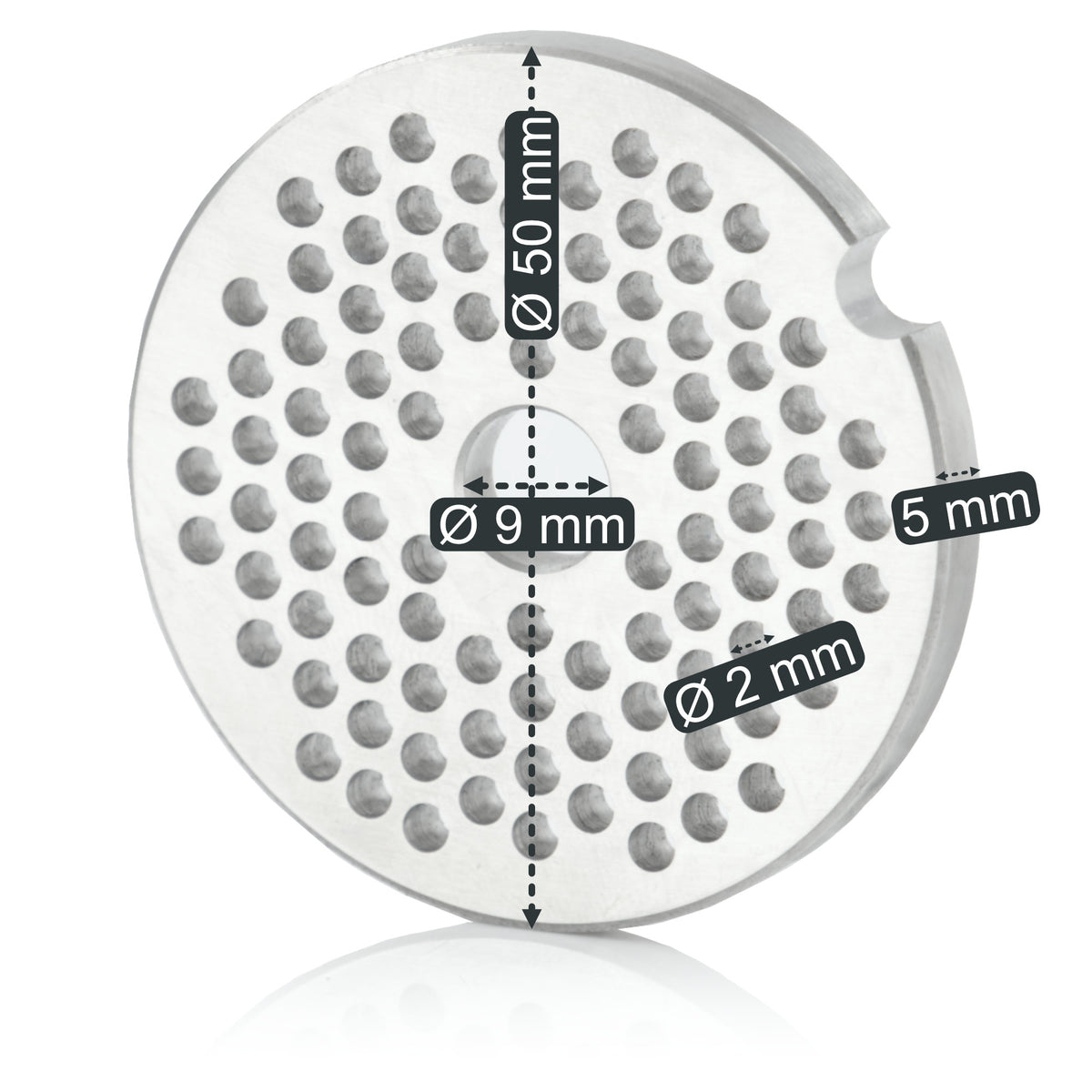 Perforated disc for meat grinder, Ø 5 cm, holes Ø 3 mm