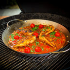 Paella pan, Ø 35 cm, stainless steel, 6 servings, with handles