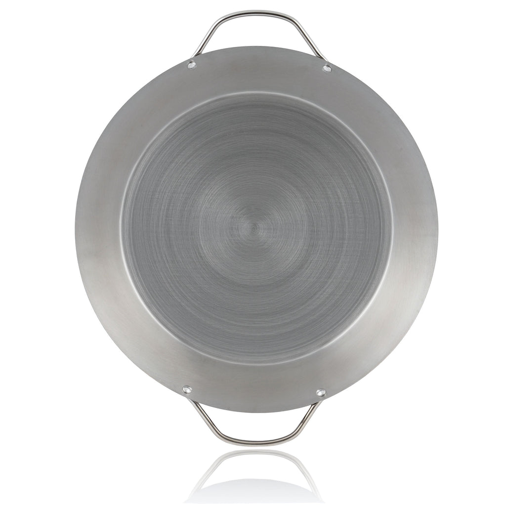 Paella pan, Ø 35 cm, stainless steel, 6 servings, with handles