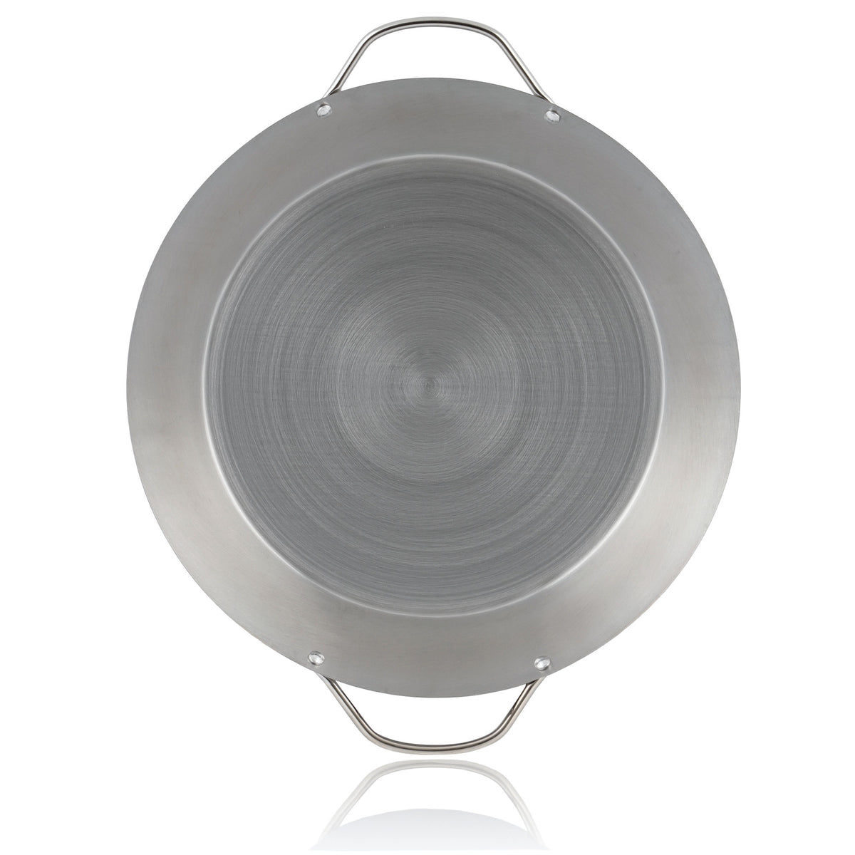 Paella pan, Ø 35 cm, stainless steel, 6 servings, with handles