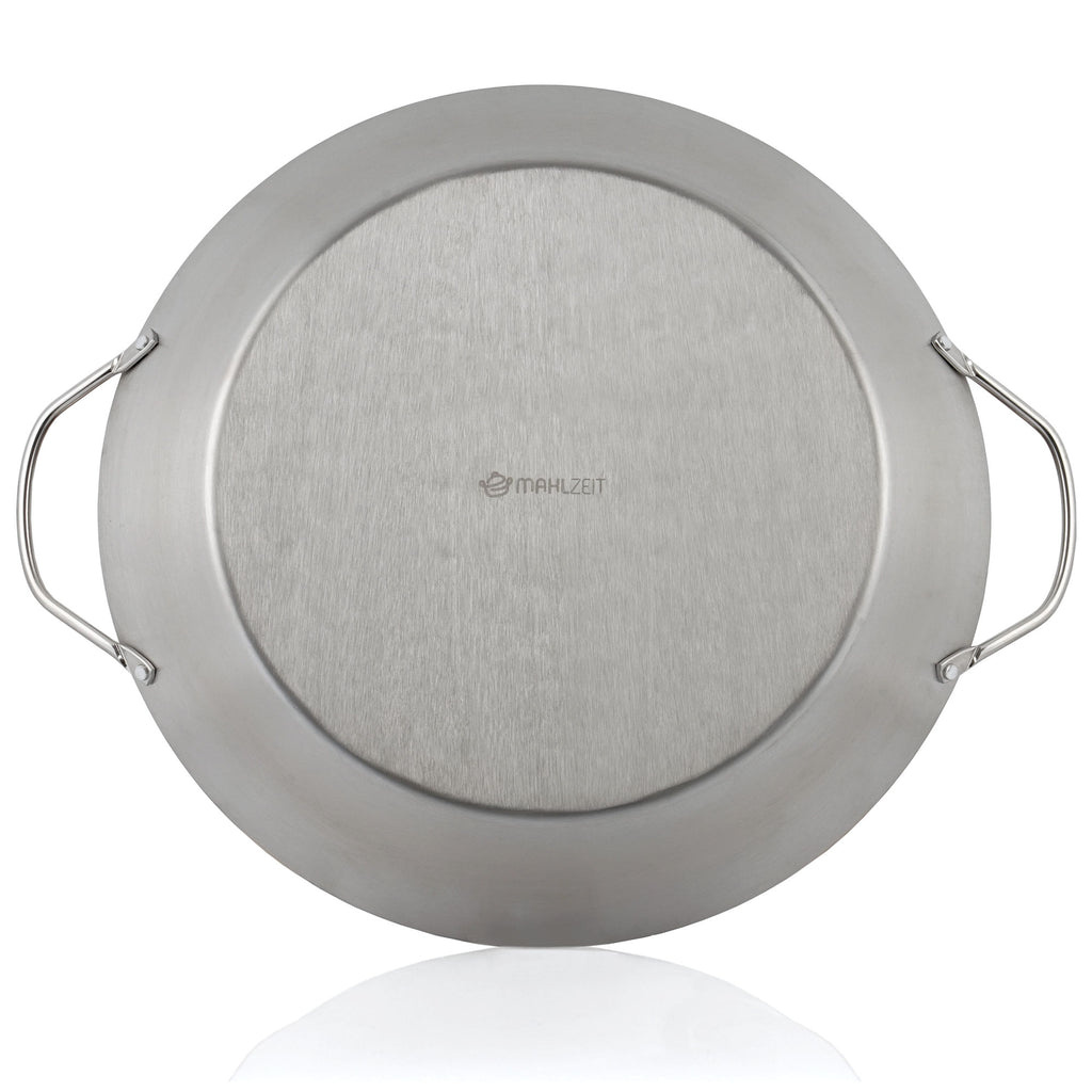 Paella pan, Ø 35 cm, stainless steel, 6 servings, with handles
