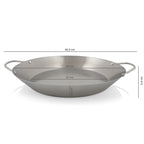 Paella pan, Ø 35 cm, stainless steel, 6 servings, with handles