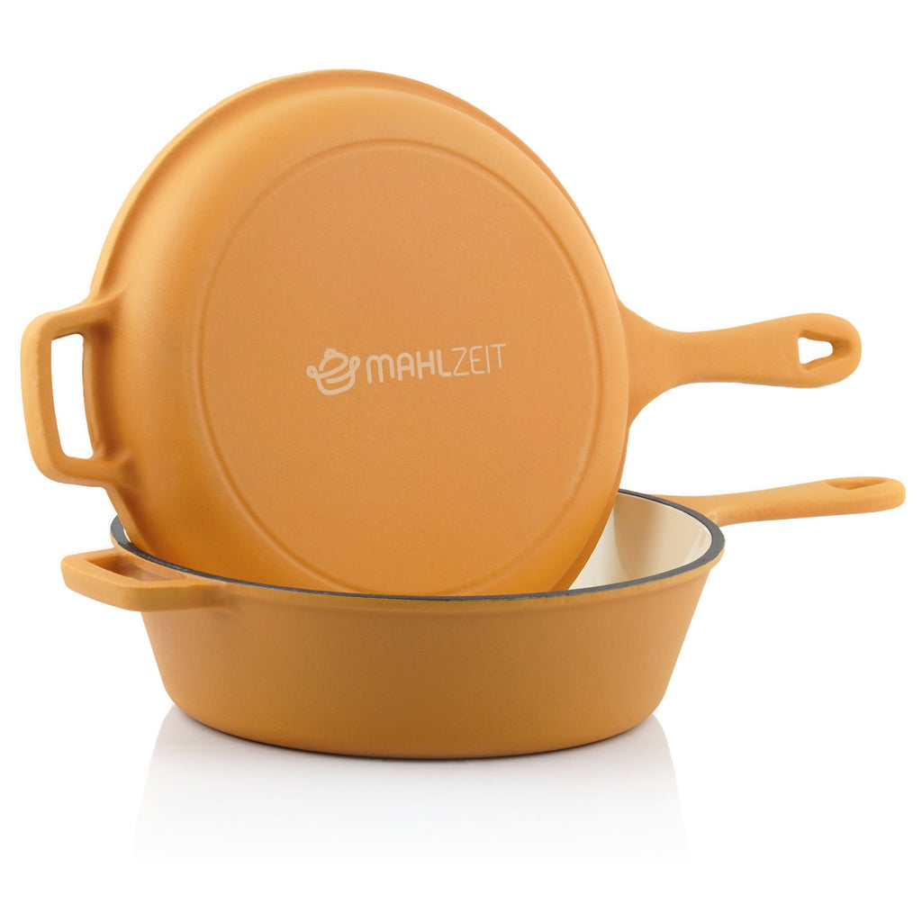 Schmortopf, 4,4 Liter, Orange, Gusseisen, emailliert