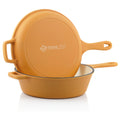 Schmortopf, 4,4 Liter, Orange, Gusseisen, emailliert