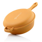 Schmortopf, 4,4 Liter, Orange, Gusseisen, emailliert