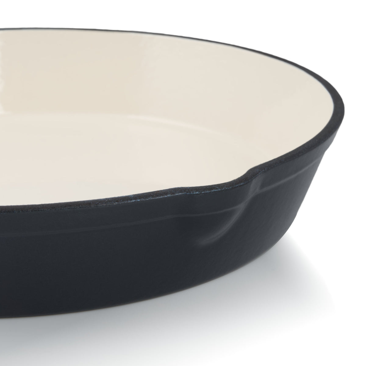 Frying pan, Ø 24 cm, cast iron, enamelled, with two pouring spouts