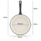 Set de cuisine, 3 pièces, fonte émaillée