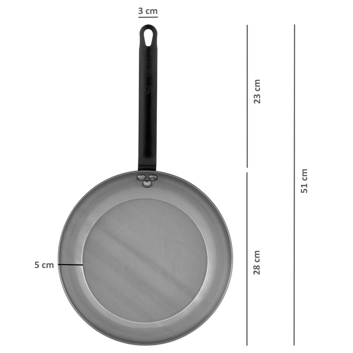 Pfanne, schmiedeeisern, Ø 28 cm