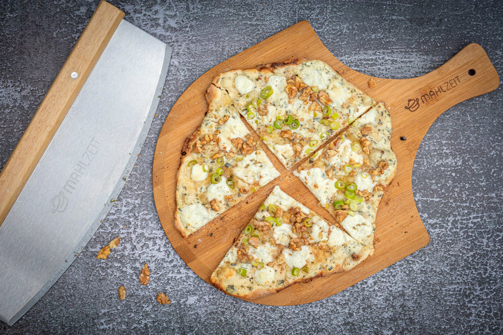 Pizza set, 3-piece, 40 x 30 cm pizza stone, incl. peel and cutter