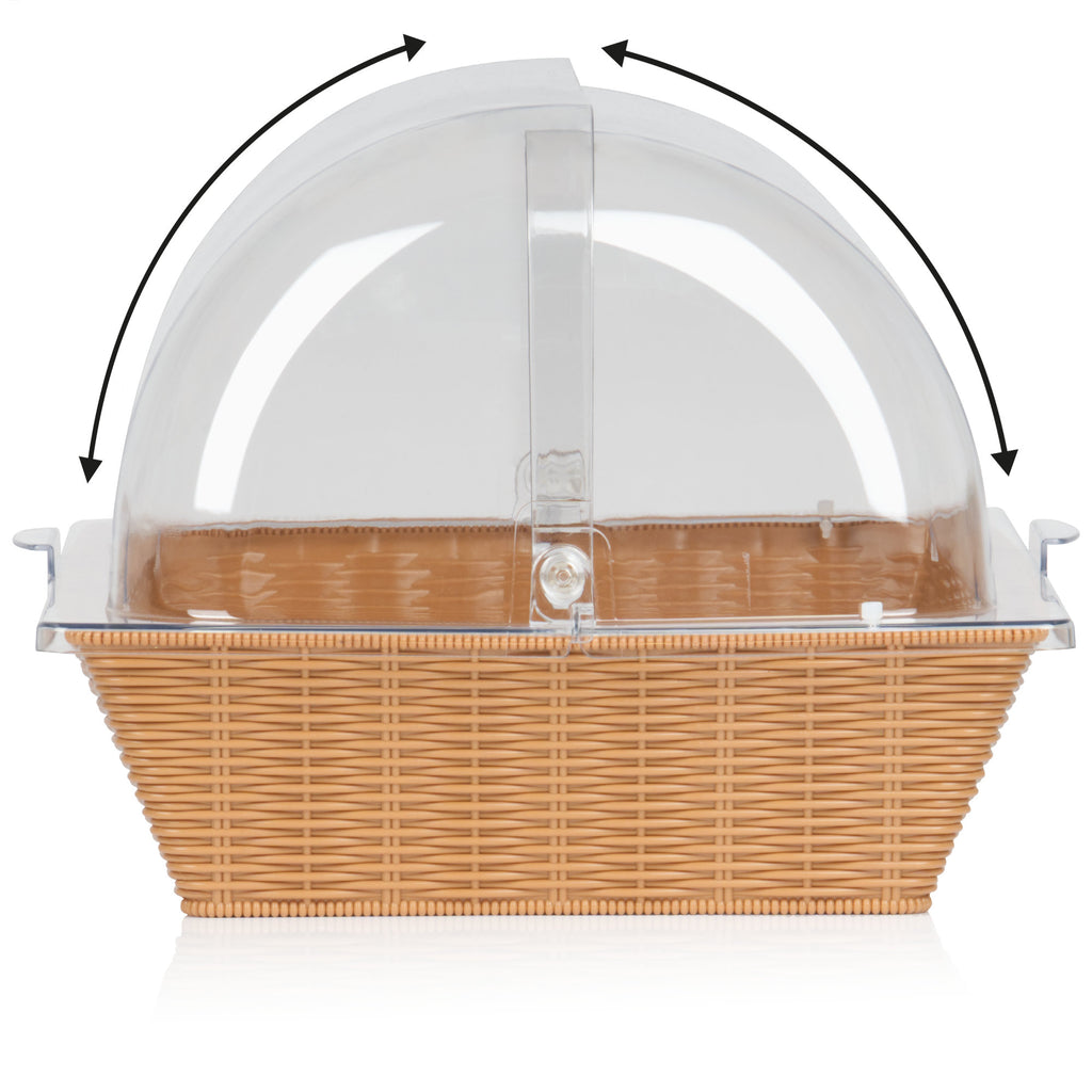 Rattan Brotkorb, 54 x 36 x 26 cm, inkl. Rolltop